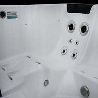 Bain à remous Sunrans pour 5 personnes avec 39 jets et système Plug and Play pour bain à remous extérieur et baignoire de relaxation dans la cour