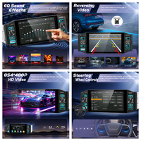 Podofo Radio MP5 para Auto de 1 Din con Pantalla Táctil Incell de 5 Pulgadas, Estéreo, CarPlay/Android Auto Inalámbrico, Perilla Frontal, Tipo C, USB, FM/RDS, OEM, CE y RoHS