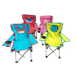 Cadeira de acampamento infantil, cadeira ultraleve dobrável de tecido oxford 600d para crianças, cadeira de praia com tubo de aço