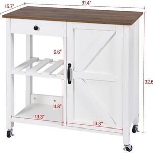 Gabinetes de cocina de madera de gran capacidad, sencillos y de alto valor para uso doméstico; gabinetes multifuncionales y móviles con ruedas. - Product Image 5
