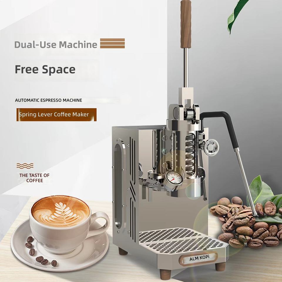 Spring Lever Espresso Machine Wall Mounted PID Control 304 Stainless ...