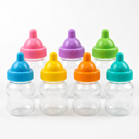 Bouteille en PET transparente de 50 ml en forme de gourde, qualité alimentaire, pour bonbons, lait, comprimés, cadeaux de fête prénatale, vente en gros