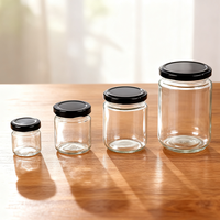 Bocaux en verre de qualité alimentaire pour viande, poivre, confiture, miel, cornichons, avec couvercle métallique, résistants à la chaleur, pour stockage hermétique