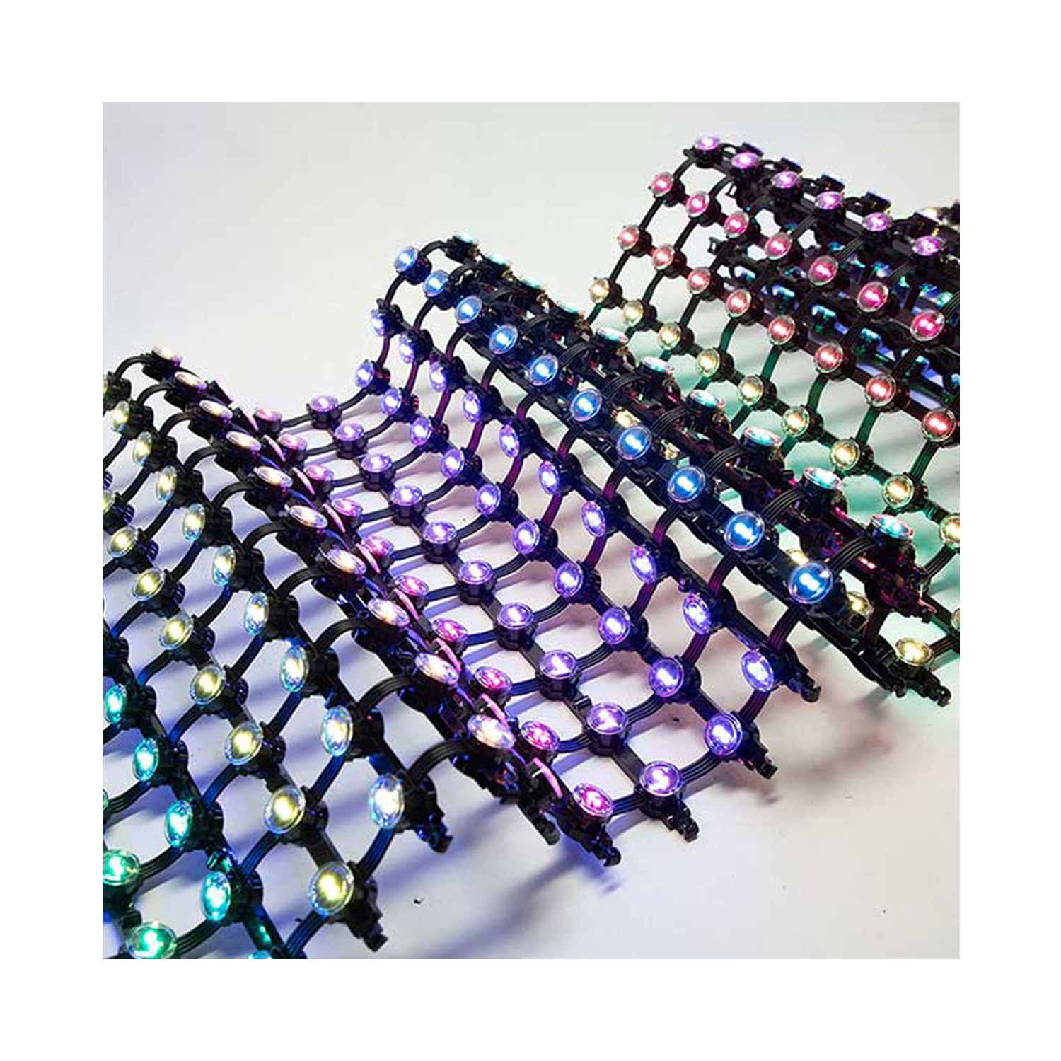 Pixel Mesh Led Screen P50 Full Color Flexible Transparent Roll up LED Mesh Screen Outdoor Wind Resistance