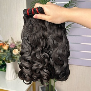 Extensions de cheveux Fumi Body Wave, qualité super double drawn, 100% cheveux humains, bouclés, couleur noir naturel - Product Image 2