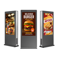 Afficheur numérique double face extérieur haute luminosité 49 pouces, signalétique publicitaire, moniteur tactile LCD étanche IP65, centre commercial