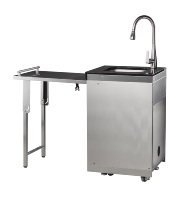 Ensemble de cuisine BBQ extérieur moderne et luxueux de qualité supérieure, en acier inoxydable 304, barbecue à gaz 6 brûleurs avec allumage électronique, certifié CE