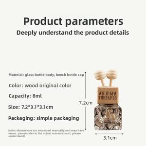 Ambientador Portátil para Auto de Estilo Moderno, Aromaterapia con Aroma a Fresia, Líquido Perfumado con Aroma a Rosa, Lavanda y Océano, Montaje en Rejilla de Ventilación de Vidrio, Vibración - Product Image 6