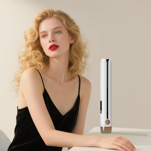 Mini fer à lisser sans fil rechargeable par USB Céramique portable avec affichage LED Plaque PTC pour usage domestique voiture extérieur Fer plat - Product Image 3