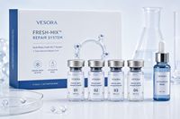 Système de mélange frais biphasé ODM, ensemble de soins pour la peau en poudre d'exosomes lyophilisés, sérum réparateur à marque privée avec bioactifs personnalisés