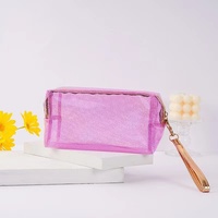 Pochette de voyage transparente en PVC scintillant imperméable, trousse de maquillage en gelée, sac de toilette de voyage avec impression personnalisée