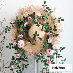 Vigne artificielle de haute qualité 1.8m fleurs suspendues de vigne rose artificielle adaptées au <span class=keywords><strong>magasin</strong></span> famille mariage jardin - Product Image 4