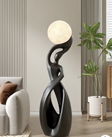 Lampadaire Sculpture d'Angle en Résine Style Nordique pour Salon d'Hôtel, Designer Moderne Minimaliste Décoration d'Art Lampe sur Pied LED