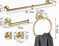 Ensemble de barres à serviettes détachables en acier inoxydable, style minimaliste moderne, avec porte-serviettes et anneaux pour serviettes de bain, pour salle de bain d'hôtel