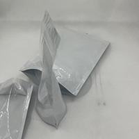 Sac d'emballage alimentaire de qualité alimentaire, métallisé blanc, résistant à l'humidité, un côté transparent, pochette debout avec fermeture éclair, pochette de conservation des aliments