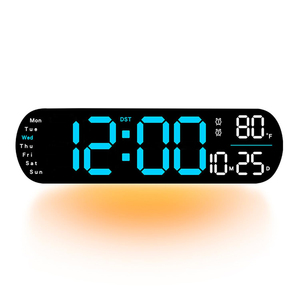 Fashion New Hot Digital Wall <b>Clock</b> Battery Operated Numbers Temperature Date Larger Digital <b>LED</b> Wall <b>Clock</b> for Home Customized - Product Image 1