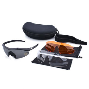 Tiro tattico polarizzato luce occhialini Set CS occhiali da tiro sport antivento maschera per campeggio Edc blocco vento e sabbia - Product Image 1