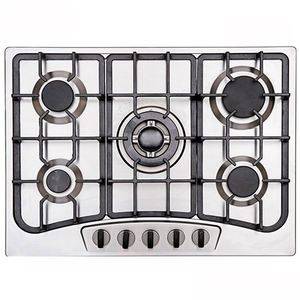 Cuisinière industrielle à gaz en acier inoxydable à 5 brûleurs, la plus vendue, avec dispositif de sécurité pour usage domestique - Product Image 6