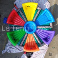 Jeu gonflable commercial Hippo Chow Down en PVC avec certification CE, imperméable pour les événements