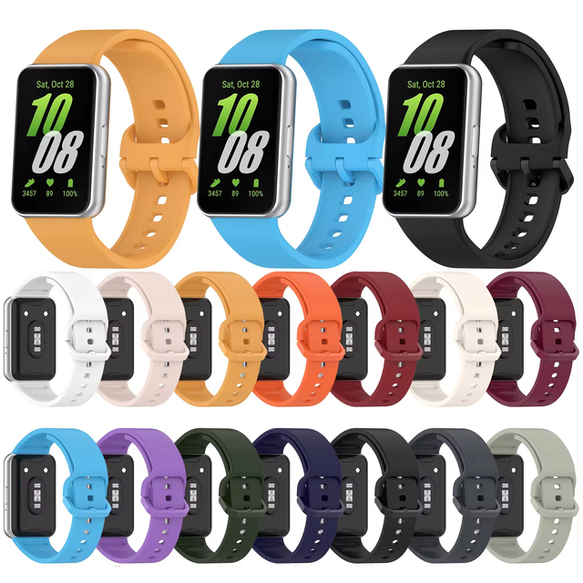Brand New Rubber Sports Smart Watch Band Silicone Straps for Samsung Galaxy Fit3 SM-R390 Replacement and Sport Loop