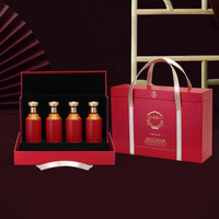 Boîte cadeau en cuir PU avec logo personnalisé, avec poignée, doublure en velours, étui de rangement pour bouteilles, pour noix, fruits secs, thé, vin, liqueur