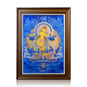Tranh Phật phong cách Tây Tạng Tranh đá sa thạch trên vải có khung để trang trí tường nhà và đồ trang trí Tác phẩm nghệ thuật thủ công - Product Image 1
