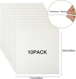10 Pcs Ceramic Fiber Kiln Paper 11x12 Inches High Temperature Rectangle 0.12 Inches Thick Insulation <strong>Fireproof</strong> <strong>Material</strong> - Product Image 2