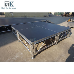 Black Non-slip <b>Stage</b> with Stairs Easy Install Performances Aluminum <b>Stage</b> - Product Image 4