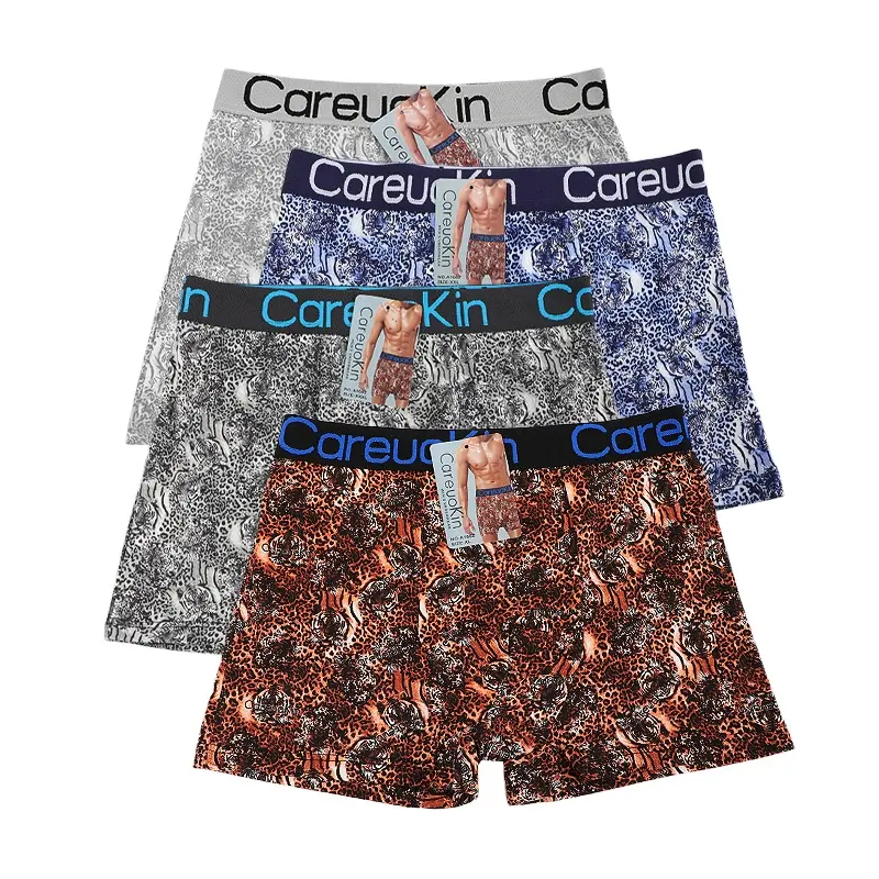 Cheap Polyester man underwear Tartan Plaid shorts summer mens briefs boxer shorts for men CareuoKin A1662