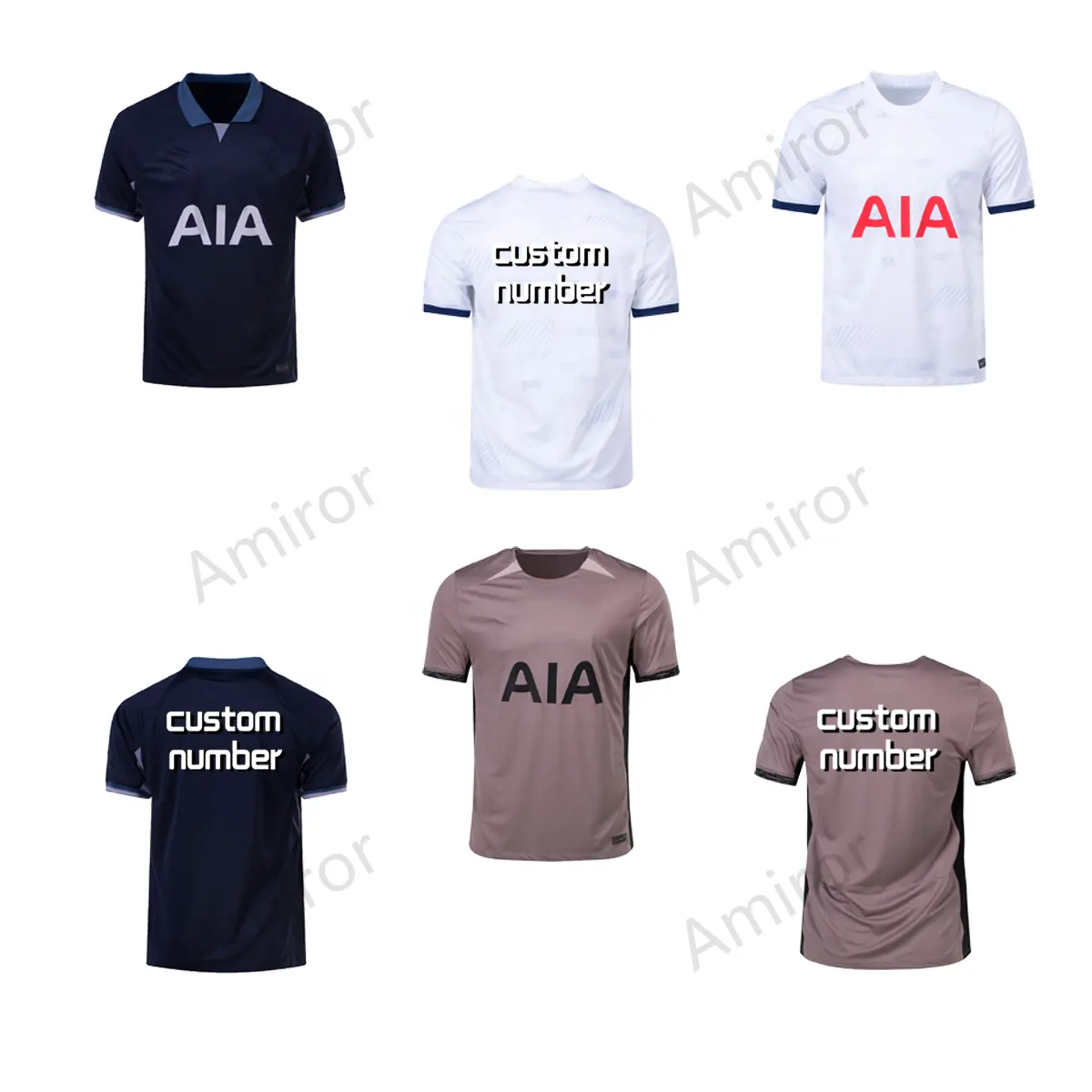 Tottenham camiseta de fútbol jersey de los hombres con cuello en V camiseta de fútbol juvenil para uniformes de fútbol