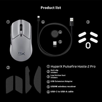 HyperX Pulsefire Haste 2 Pro Wireless Gaming Mouse - 2.4G/ Dual Mode, 4K Polling Rate, 26000 DPI, LED yang Dapat Disesuaikan