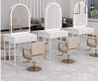 Coiffeur de salon de coiffure portable avec table à miroir simple et double miroir miroir armoire de salon spéciale pour une coupe de cheveux