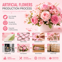 Fournitures de décoration de mariage, boules de fleurs en plastique, grands centres de table, Saint-Valentin, remise de diplôme, fait main