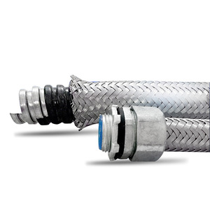 Conduit flexible tressé en acier inoxydable 8 mm ignifuge pour la protection des câbles et la connexion des machines-outils - Product Image 1