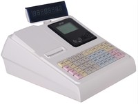 Caisse enregistreuse électronique LongFly blanche (ECR) avec tiroir-caisse, processeur ARM 32 bits, imprimante thermique 57 mm, garantie 1 an, clavier 45 touches
