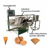 Fabricant automatique de cône de gaufre de crème glacée de prix usine faisant la machine