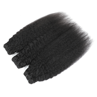 Extensions de cheveux naturels 100% humains, lisses et bouclés, alignés dans le sens des cuticules, sans perte ni emmêlement, pointes épaisses, pour la confection de perruques