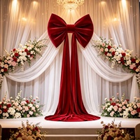 Nouvelle Décoration de Vitrine de Centre Commercial pour le Nouvel An et Noël, Nœud en Acier Inoxydable Extra-Large pour Cadeau de Mariage et Décoration de Suite Nuptiale, Utilisation Intérieure