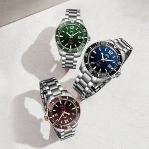 Beijing Zheng He's Treasure Ship Watch Gradient Green Reloj automático Mecánico Acero inoxidable Business 20ATM Impermeable Hombre - Product Image 6