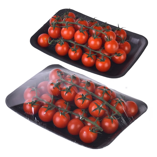 Black PET Foam Food Plastic Packing Container Supermarket Meat Fruit Vegetable Packaging Pet Foam Tray