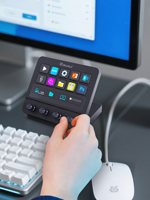 Contrôleur MiraBox N4 Stream Dock avec 10 touches LCD, 4 boutons de déclenchement et moniteur latéral pour le streaming, les jeux et la création de contenu