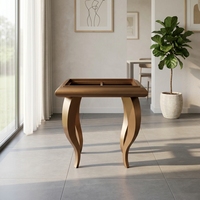 Pieds de meubles en acier inoxydable, base de table en métal, cadre de console Cabriole, finition bronze pour table en verre ou en marbre