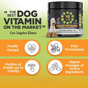 Nutritional Pet Supplements Dogs Multivitamin Chews with <strong>Glucosamine</strong> Supports Healthier Skin Coat Joint Health Digestive Health - Product Image 4
