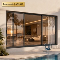 Ventana y Puerta Corredera de Aluminio AS2047, Vidrio Panorámico de Doble Uso para Resorts de Lujo