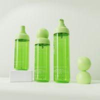 Flacon pulvérisateur vide en PET de 100 ml, 120 ml, 150 ml, avec couvercle boule et pompe, personnalisable OEM, pour brume corporelle et parfum
