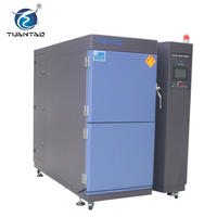 Chambre d'essai thermique bizonne 50L pour test de choc froid et chaud, testeur d'impact pour petits composants électroniques et test de fiabilité PCBA