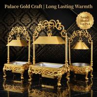 Ensemble de réchauds à buffet Huadison Gold, réchaud à buffet en acier inoxydable pour la restauration, réchaud à buffet de luxe avec couvercle suspendu