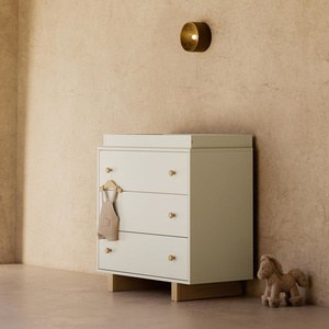 Commode à 3 tiroirs avec table à langer amovible, finition avoine givrée, pour chambre de bébé et enfant, vente en gros usine - Product Image 2