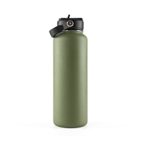 Termo de vacío con doble aislamiento, con tapa de mango de metal, calidad de agitador de hielo, 18oz/24oz/32oz/40oz/64oz, novedad