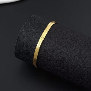 Bracciale Hip Pop in Argento <span class=keywords><strong>925</strong></span> con Catena a Spina di Pesce Classica Piatta in Argento Sterling <span class=keywords><strong>925</strong></span> - Product Image 3